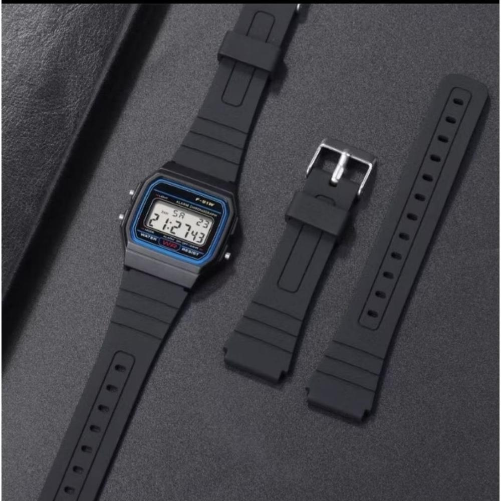 strap tali Casio F-91W F-94W F-105W tali jam tangan Casio F-91W F-94W F-105W jam Casio F-91W F-94W F