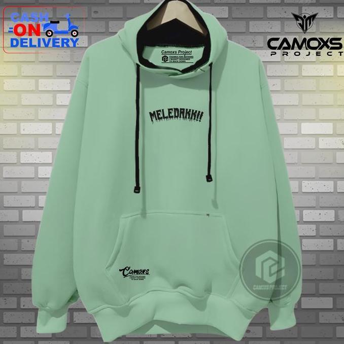 Jaket Hodie Distro Sweater Hoodie Pria MELEDAKK Original Unisex Cewek Cowok Keren Bahan Tebal Japan 