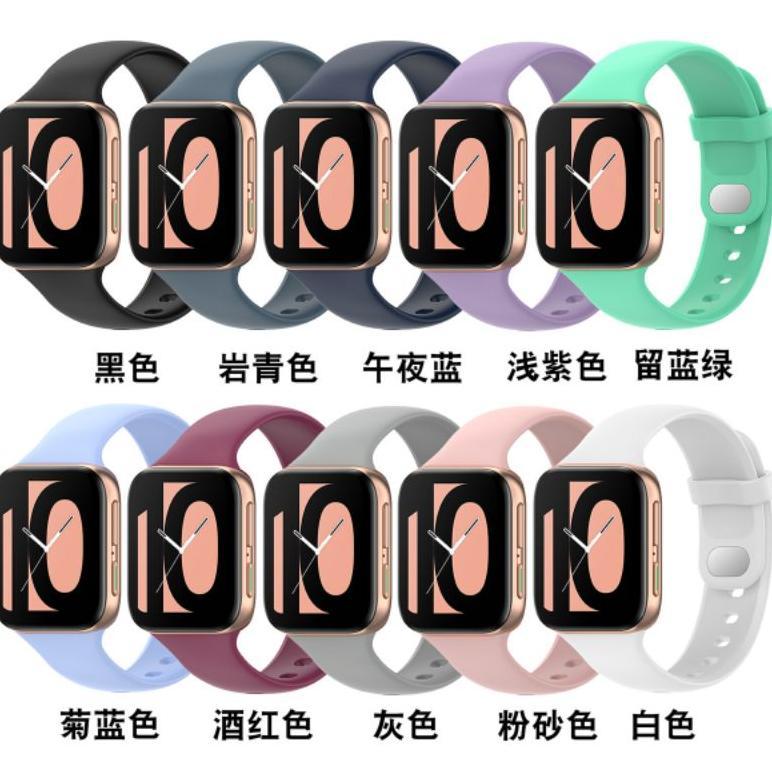 Strap Silicon Oppo Watch 1 Silikon Tali Jam Tangan 41mm 46mm Karet Wristband SmartWatch original