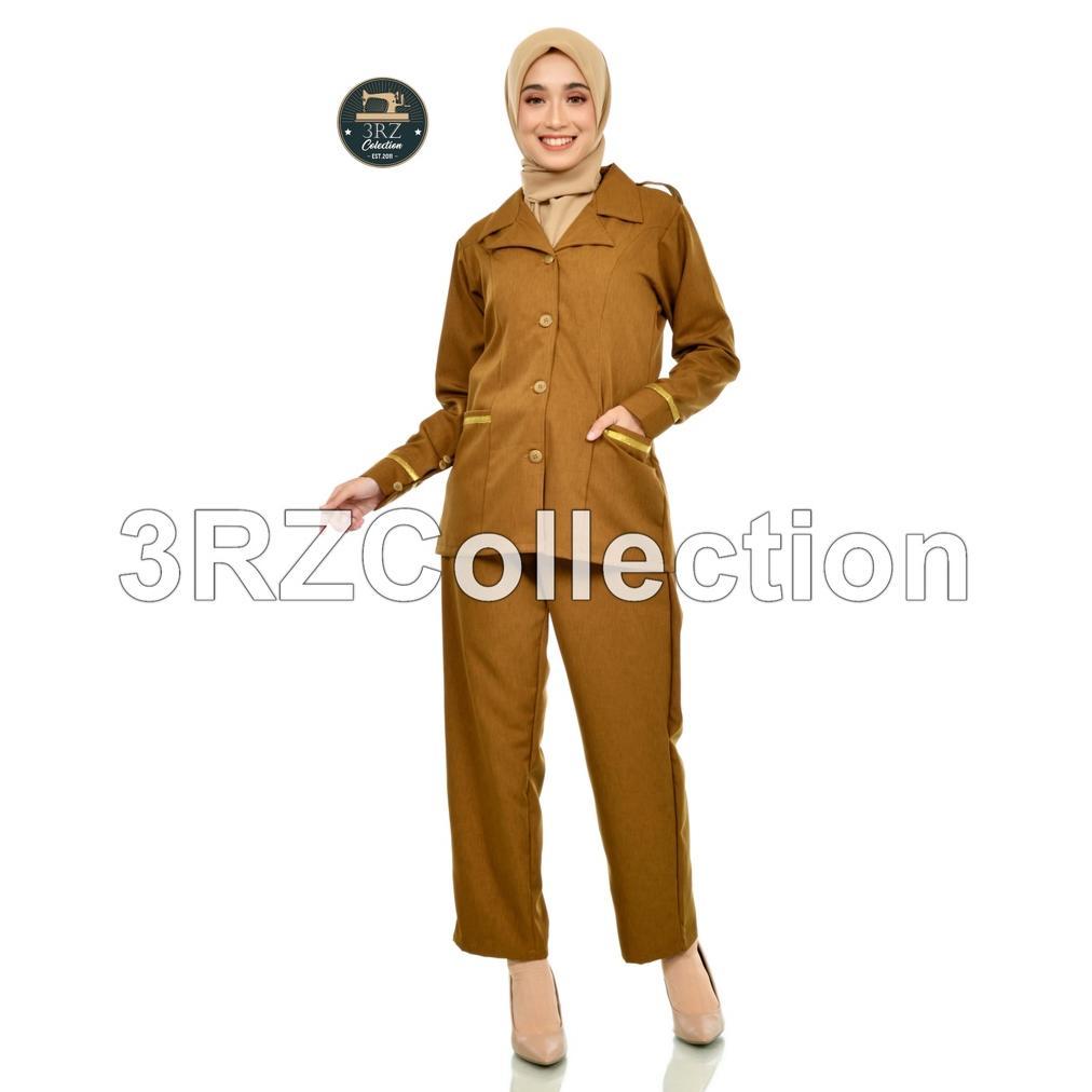 Grade Ori Seragam Dinas Pns Wanita Baju Dinas Pemda Wanita Setelan Seragam Pns Keki Tua Khaki Muda B