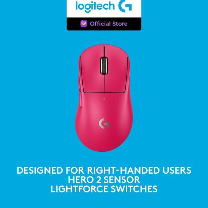 NEW LOGITECH G PRO X SUPERLIGHT 2 DEX LIGHTSPEED WIRELESS GAMING MOUSE, MOUSE RINGAN PRO-GRADE 60G D