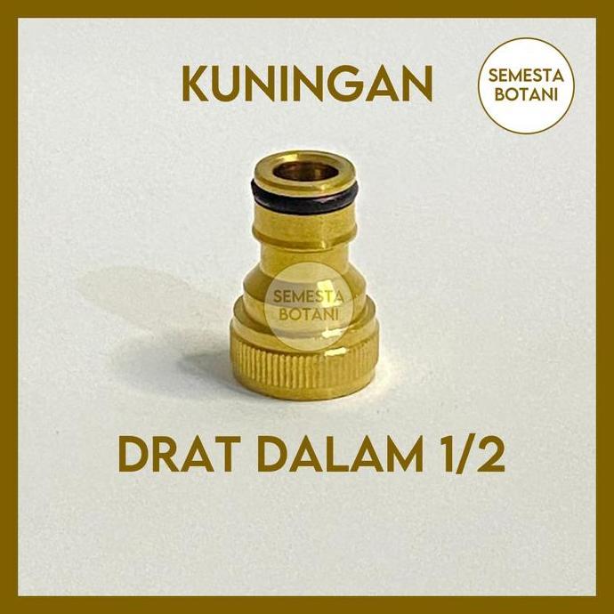 Konektor Kran Drat Dalam 1/2 inch Kuningan Selang Air Quick Release