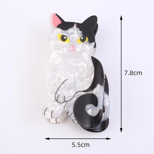 Cheonara - Cartoon Animals Hair Claw Clips / Dog Deer Cat Bird Peacock Hair Claws / Korean Japanese 