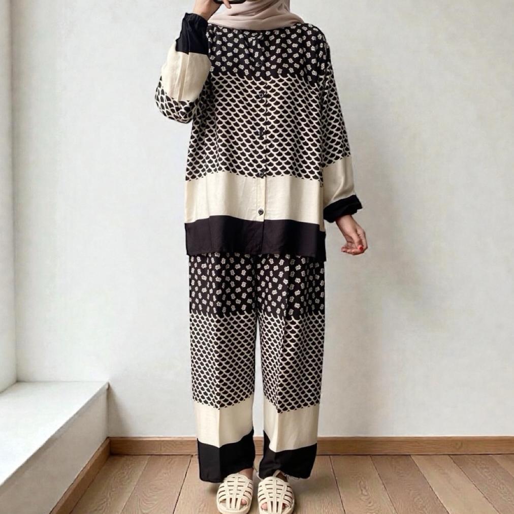 Kualitas Super One Set Rayon / Piyama Rayon / Setelan Rayon / Piyama Kekinian / Baju Tidur Wanita / 