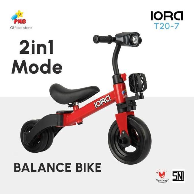 INSTANT BANDUNG Sepeda Keseimbangan Anak 3in1 Balance Bike Push Bike Tricycle ORIGINAL PMB IORA EXOT