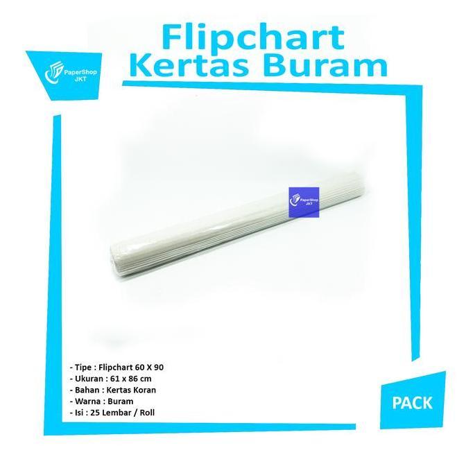 Kertas Flip Chart Koran Buram Untuk Flipchart 60 X 90 - Per Roll