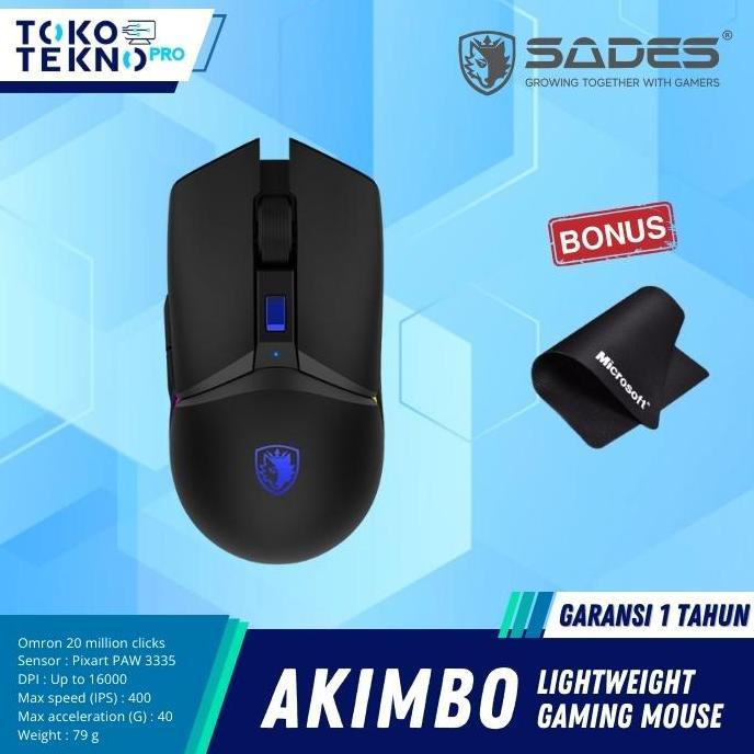 Sades Akimbo Wireless Gaming Mouse RGB Dual Mode