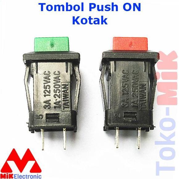 tombol push on / saklar tombol tekan / push button switch