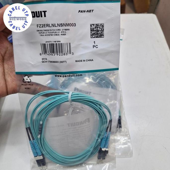 Promo Panduit Fz2Erlnlnsnm003 Om4 Multimode Patch Cord Fo Lc-Lc Duplex 3Meter/Patch Cord Fo Lc-Lc Du