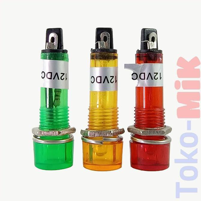 Pilot Lamp Lampu Pilot Flat 10 Mm 12 Vdc 12V Dc Indikator Xd10-3