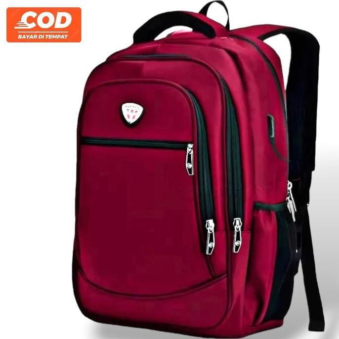 TAS RANSEL PRIA TAS LAPTOP POLO KUALITAS PREMIUM TAS PUNGGUNG BACKPACK POLO WATER