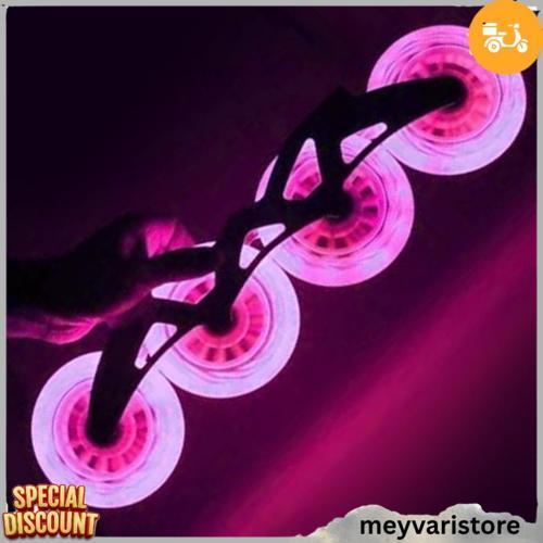 Ban Sepatu Roda 80Mm Nyala Merah Led Inline Skate Karet 80 Mm 85A Worth It