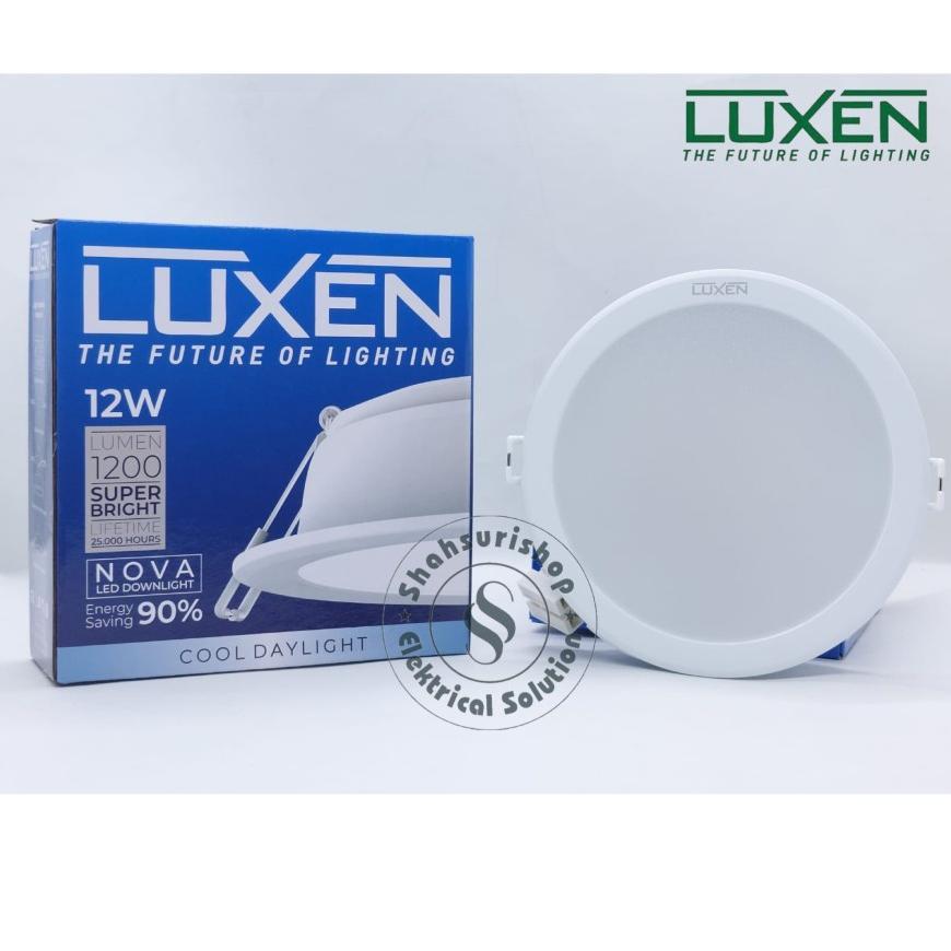 LUXEN NOVA 12 WATT DOWNLIGHT LED PANEL IB BULAT SUPERBRIGHT BERGARANSI