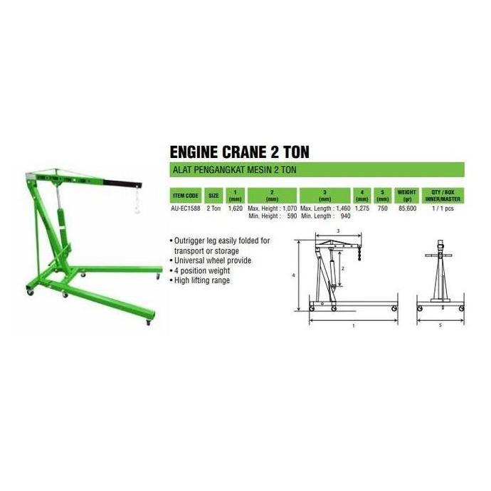 Grosir Tekiro Engine Crane 2Ton / Tekiro Alat Pengangkat Mesin 2 Ton