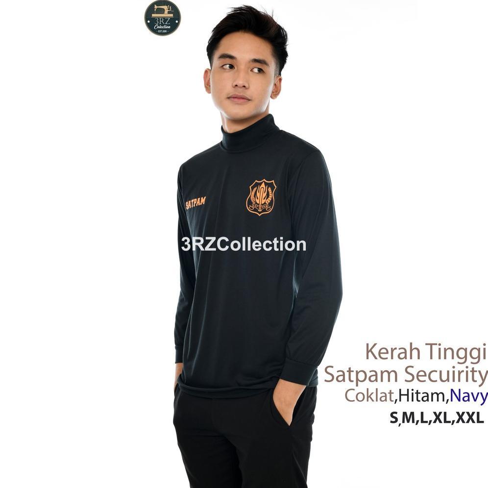 Bagus Satpam Security Baju Kaos Security Lengan Panjang Leher Tinggi Kaos Satpam Security Lengan Pan