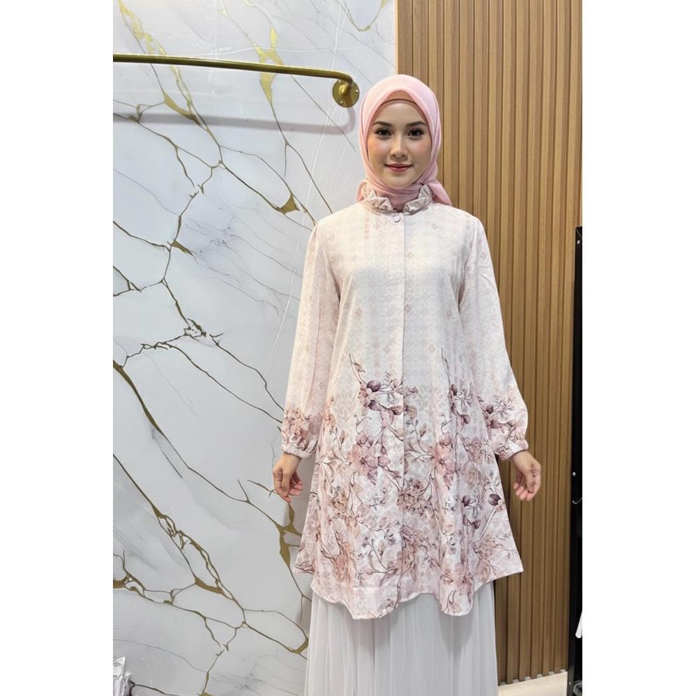 Promo Aluna Tunik Muslim Wanita/ Atasan Tunik Wanita Lengan Panjang/ Bahan Snowy