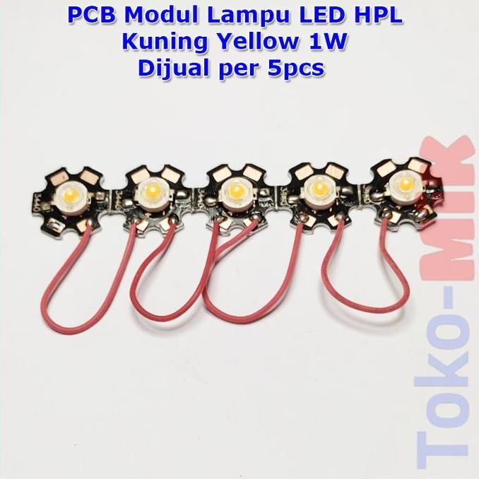 modul led hpl kuning 1w led hpl 3000k pcb heatsink alunium