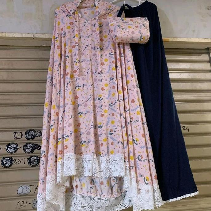 mukena rayon viscose motif bunga/ Mukena rayon motif
