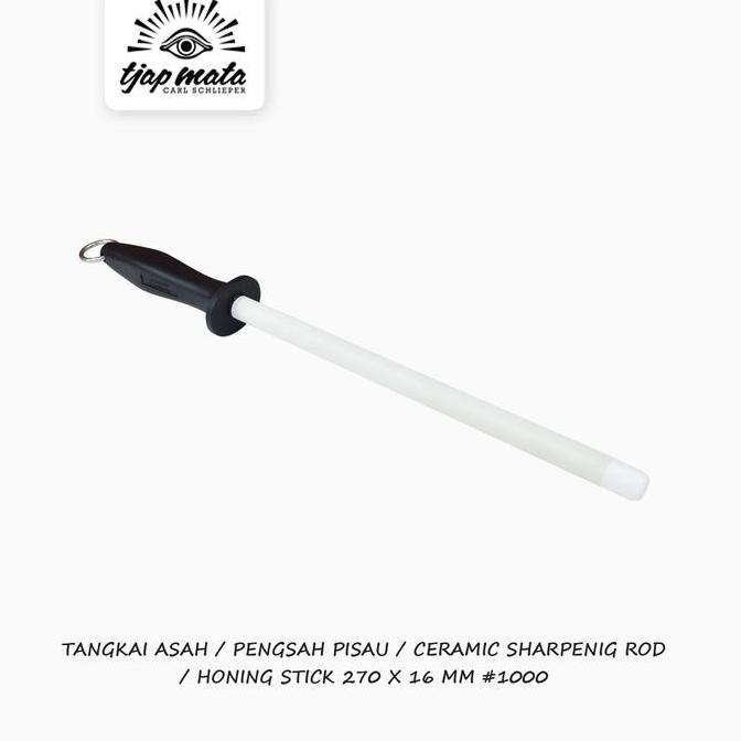 TJAP MATA / CAP MATA Tangkai Asah / Pengasah Pisau, Ceramic Sharpening Rod / Honing Stick, Double Gr