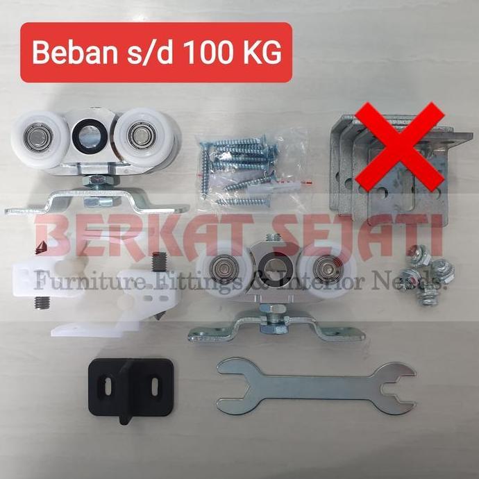 Tambahan Roda Saja (100 KG) Pintu Rumah Sliding Geser Partisi Ruangan