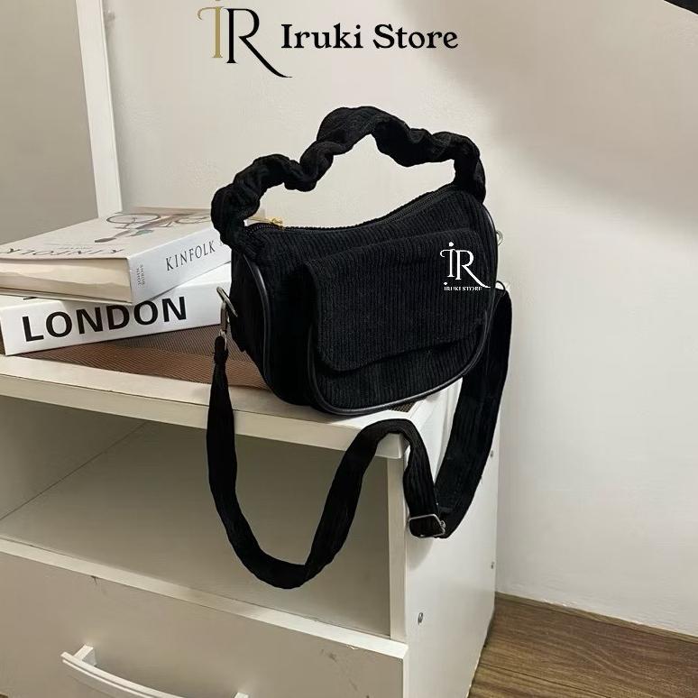 Tas Selempang Wanita WAIKO / Tas Wanita Corduroy / Tas Selempang Mini Corduroy