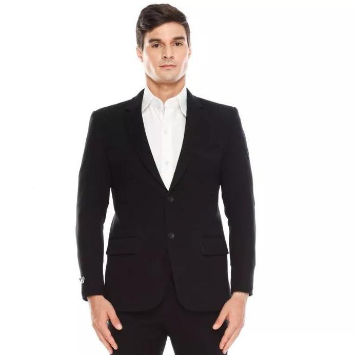 Jas Formal Pria Hitam Pekat Stretch (J.940.JB) Andre Laurent