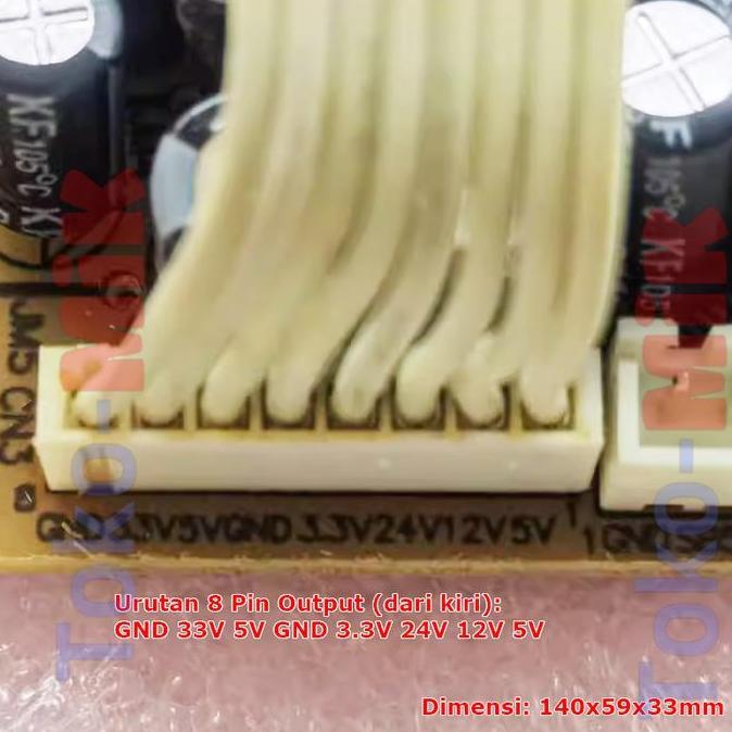 adaptor power supply pcb modul multi multiple output dc 5v 4a 3.3v 12v 24v 33v 0.1a  input ac 220v