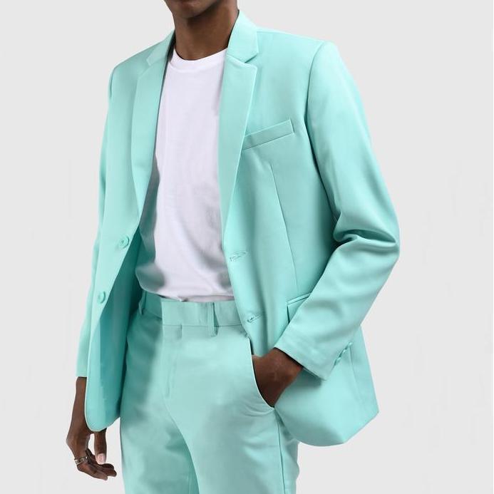 Mubeng - Elegant Jas Slimfit Hijau Mint (Free Cover Jas)