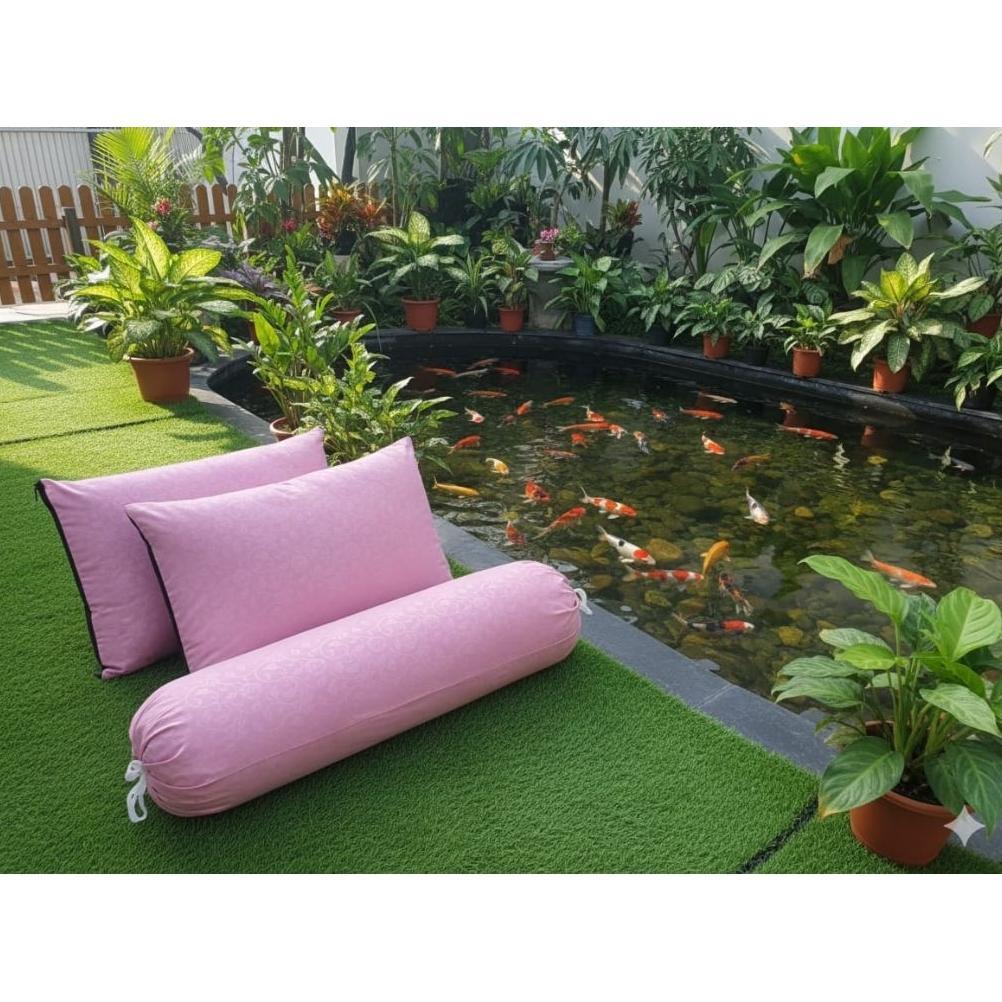 BIG SALE SATU SET ISI 3PCS 2 SARUNG BANTAL 1 SARUNG GULING MOTIV EMBOS POLOS UKURAN DEWASA 6045 PAKE