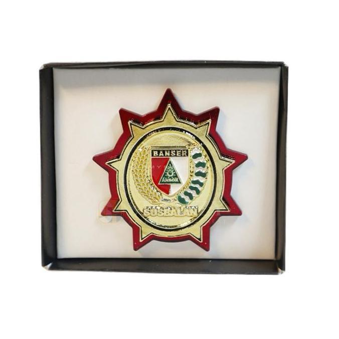 Brevet Wing Susbalan Banser Kualitas Premium Gold Material Metal Gold Plate Antikarat Finishing Meng