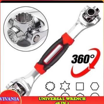Original Vivania - D1 Universal Wrench 48 In 1 Kunci Pas Ring Baut Mur Tiger Wrench Set