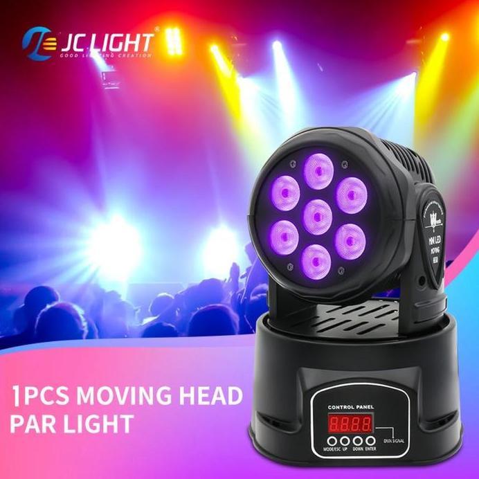 Ready Lampu Laser Sorot Lighting Panggung Mini LED Disco RGB Putar