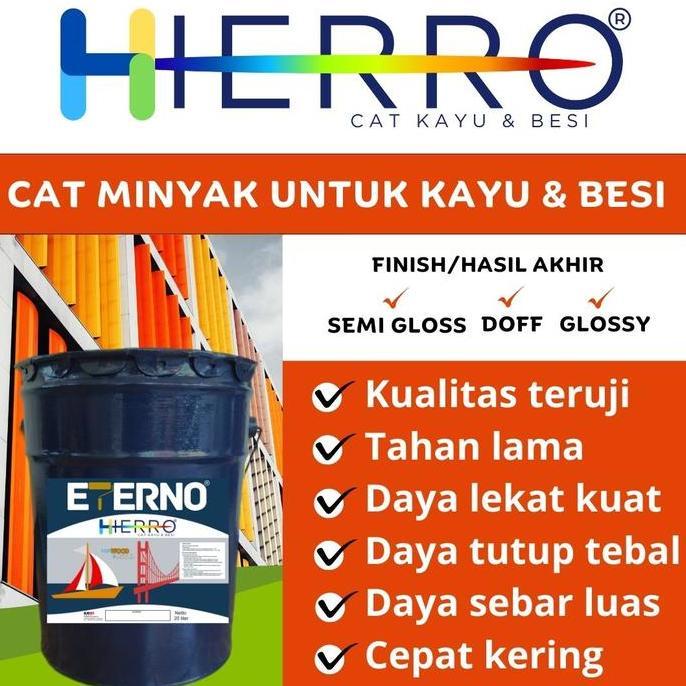 Khusus kirim instan - Cat minyak - Cat sintetik - Cat kayu dan cat besi HITAM Eterno 1 pail