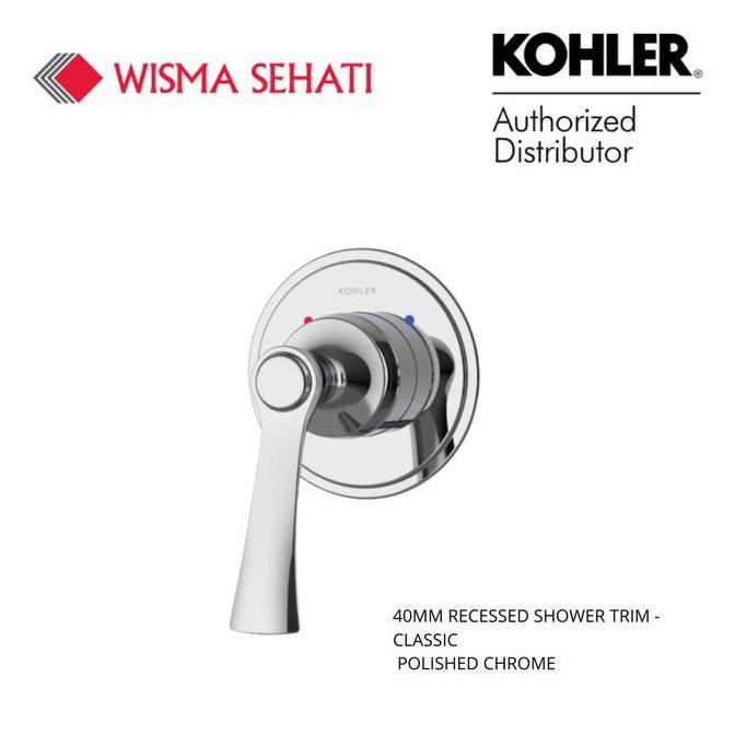 KOHLER 40MM RECESSED SHOWER TRIM - CLASSIC 26481T-4-CP POLISHED CHROME