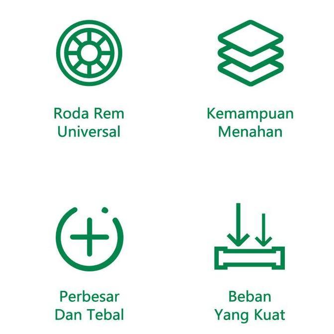 ISKU Trolley Perkakas Bengkel 3 Susun Rak Alat Tukang Tool Cart Baja Cold Rolled Kuat Beban 300KG Ro