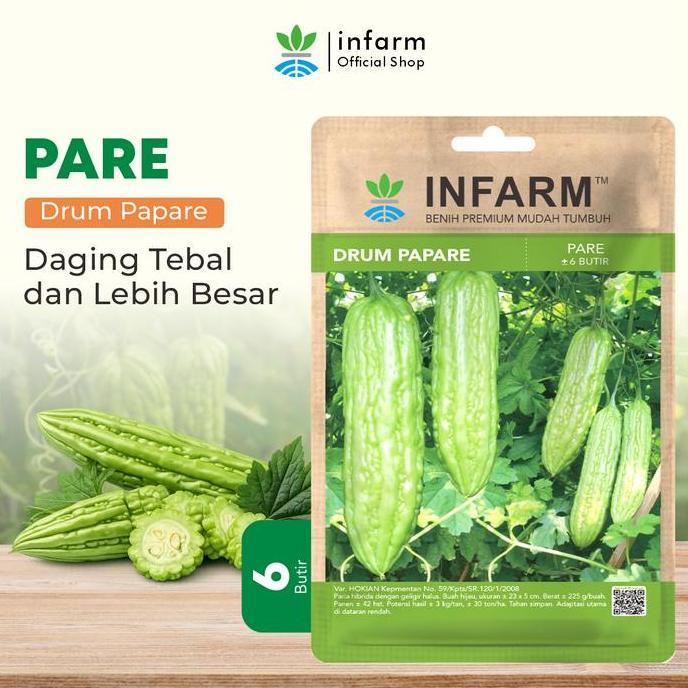INFARM - Benih Pare Hibrida Drumpapare, Bibit Sayuran Pare Unggul BIbit Sayur Pare Super Premium