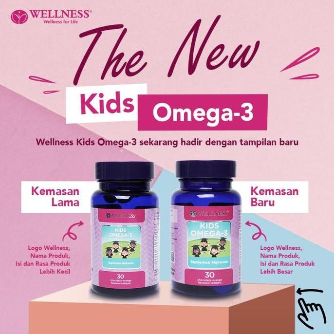 Lansungkirim- Wellness Kids Omega 3 30 Softgel Omega 3 Anak Minyak Ikan Anak Epa Dha