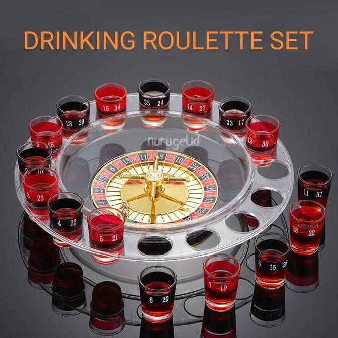 Drinking Roulette Set Party Game Permainan Rolet Pesta Minum Toys Diskon