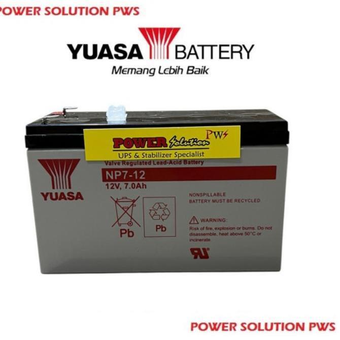 Battery Yuasa 12V7Ah, Yuasa NP7-12, Baterai Yuasa 12V7Ah