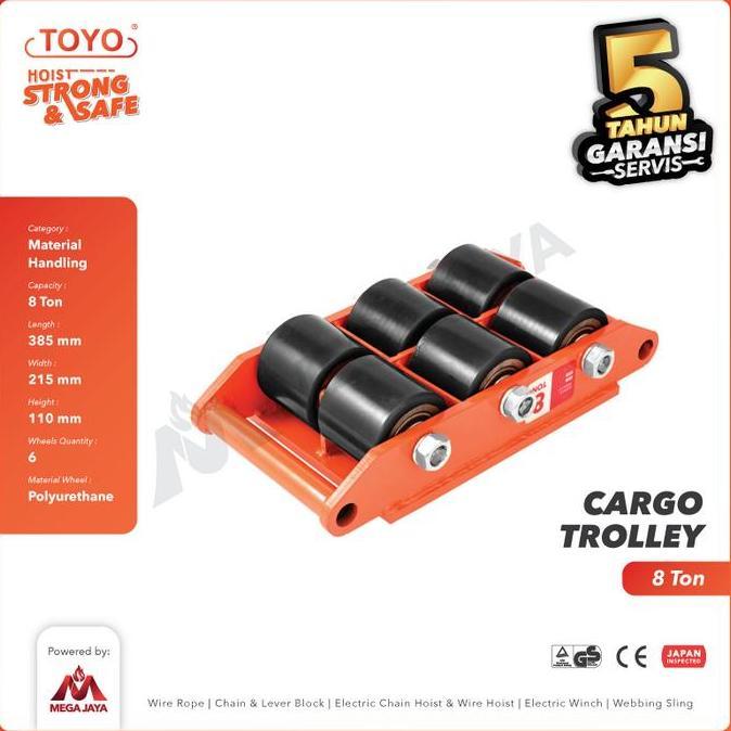 Cargo Trolley / Dolly Skate Roller 8 Ton TOYO
