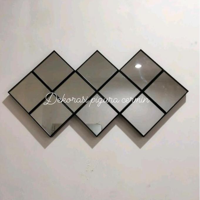 Cermin Dinding Tempel , persegi 30 x 30cm Kaca Cermin