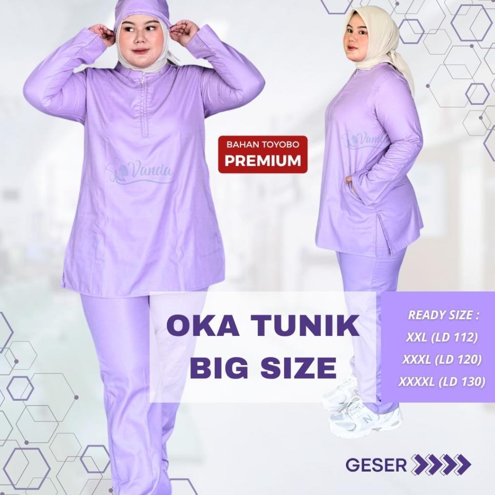 Produk Baru Baju Oka Tunik Jumbo/Baju Jaga/Baju Perawat/Seragam Dokter/Scrub Medis Jumbo