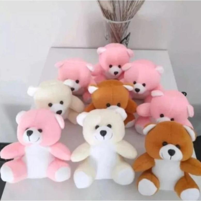 ORIGINAL Boneka Teddy Bear Buket Ukuran 15 CM Boneka Mini Bear Bahan Velboa Lembut Murah
