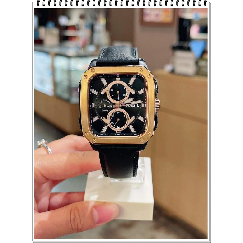 Fossil unisex square-dial quartz dress watch casual business watch BQ2658 BQ2654