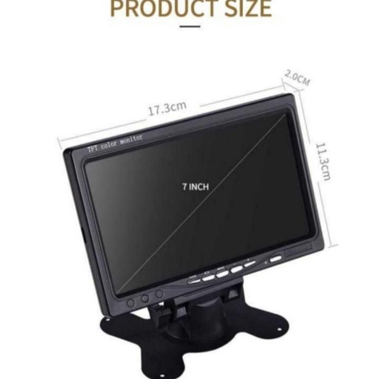 Kerndy Layar Monitor Mobil TFT Lcd 7 Inch