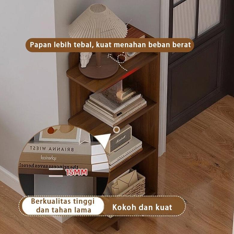Cuci Gudang Country-House Rak Buku 5 Susun Lemari Buku Kayu Rak Pajangan Minimalis Rak Serbaguna