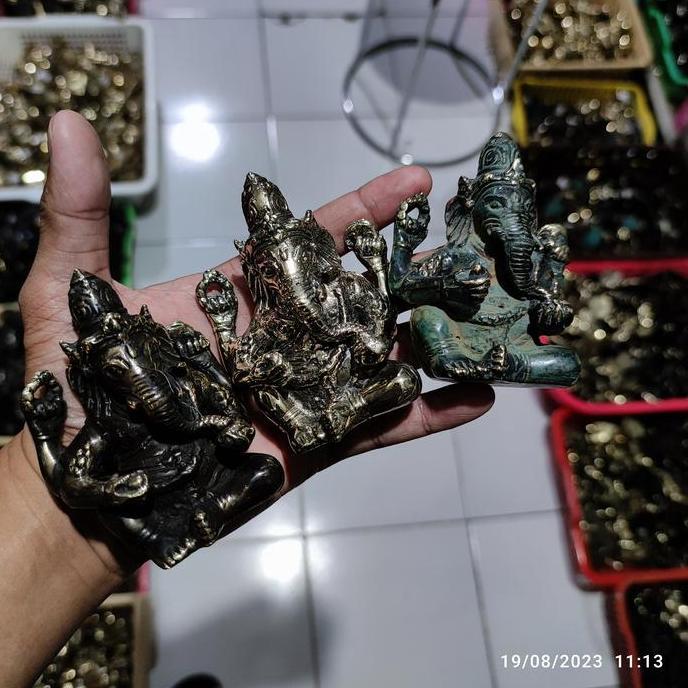 patung ganesha brass kuningan