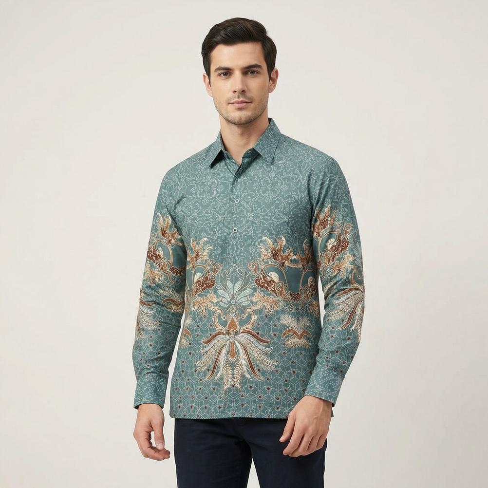 RICARDO Collection kemeja batik pria lengan panjang