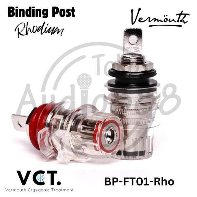 HARGA DISC - Vermouth Loudspeaker Binding Post BP-FT01-Rho Rhodium Plated ( pair )