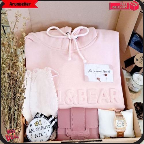 Hampers Hoodie Cewek Girly Edition/ Kado Ulang Tahun Cewek / Kado Wisuda / Gift Box Produk Berkualit